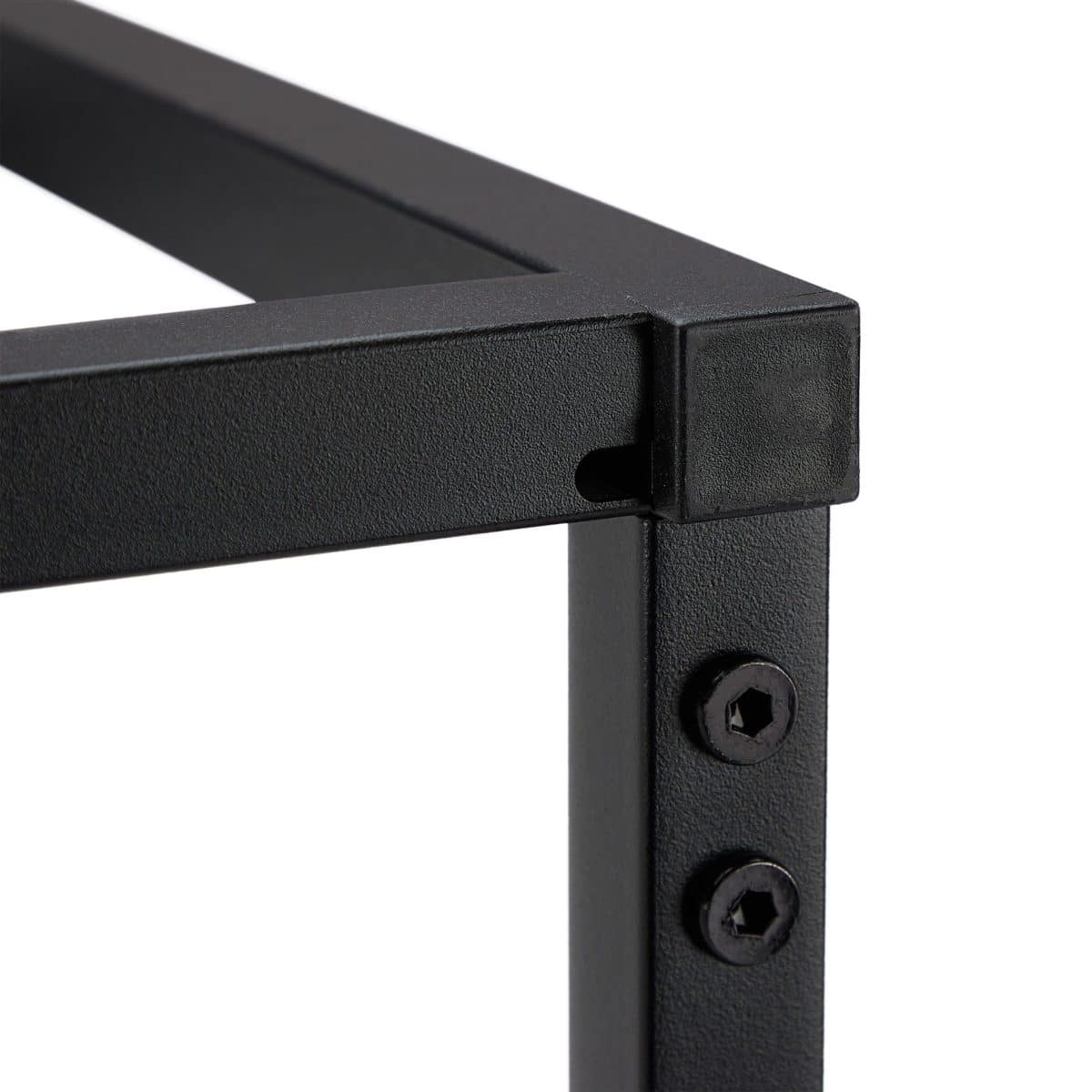 Banca eleganta cu husa din catifea, cadru metal negru, gri/negru,  47 x 80 x 40 cm - imagine 2