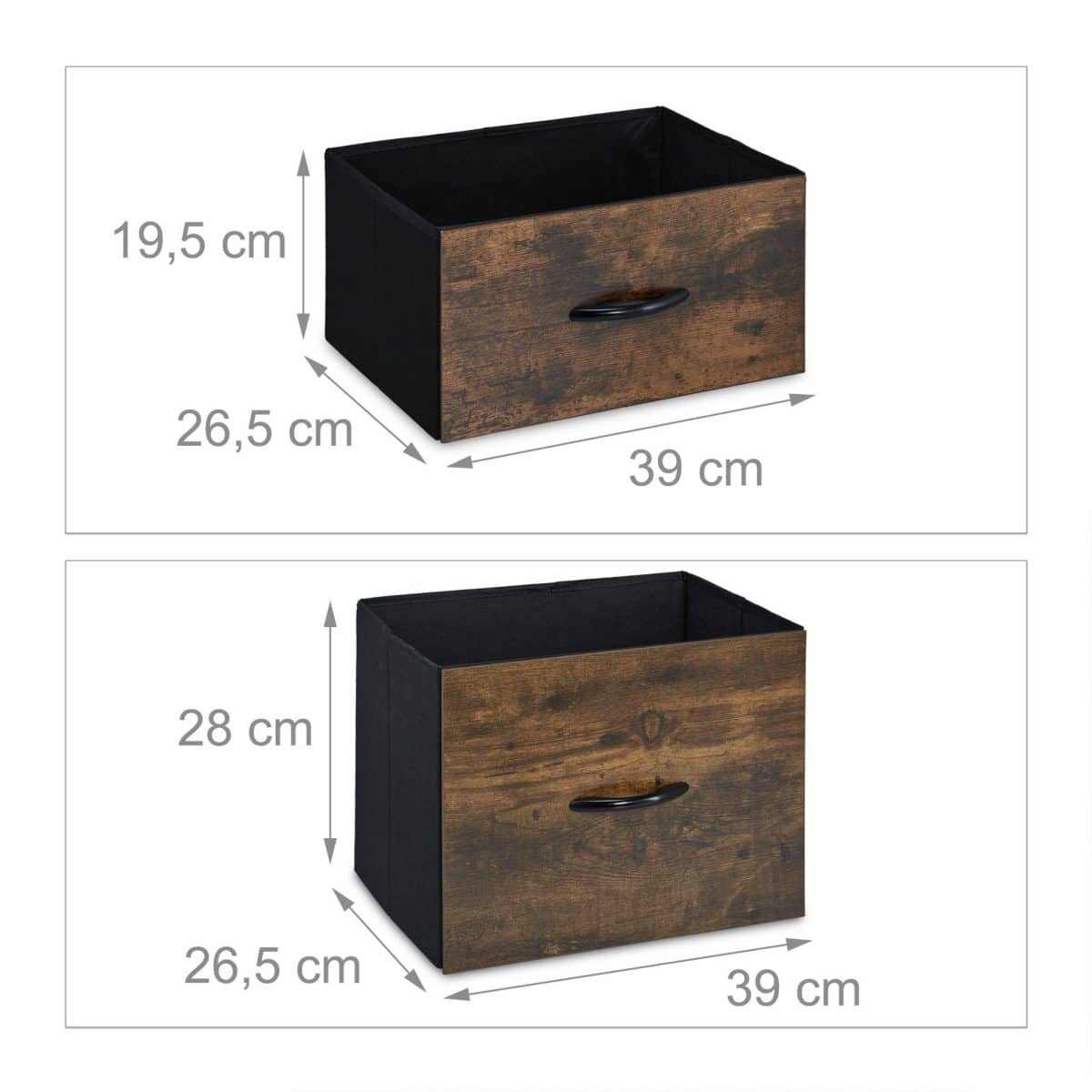 Comoda cu 5 sertare si raft deschis, design vintage, maro, MDF, cadru otel, 87 x 84 x 32 cm - imagine 5