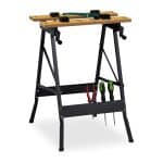 Banc de lucru, multifunctional, pliabil, suport ustensile, 75,5 x 56 x 62 cm