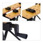 Banc de lucru, multifunctional, pliabil, suport ustensile, 75,5 x 56 x 62 cm - imagine 6