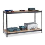 Banc de lucru, 2 nivele, sustine 150 kg/nivel, negru, 92 x 150 x 60 cm