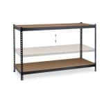 Banc de lucru, 2 nivele, sustine 150 kg/nivel, negru, 92 x 150 x 60 cm - imagine 6