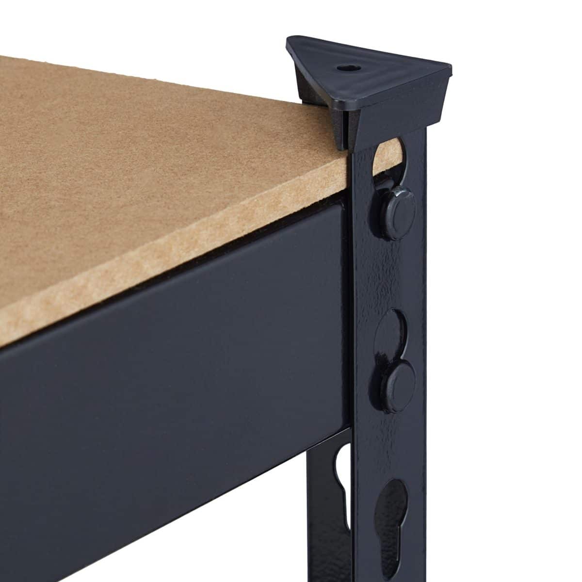 Banc de lucru, 2 nivele, sustine 150 kg/nivel, negru, 92 x 150 x 60 cm - imagine 8