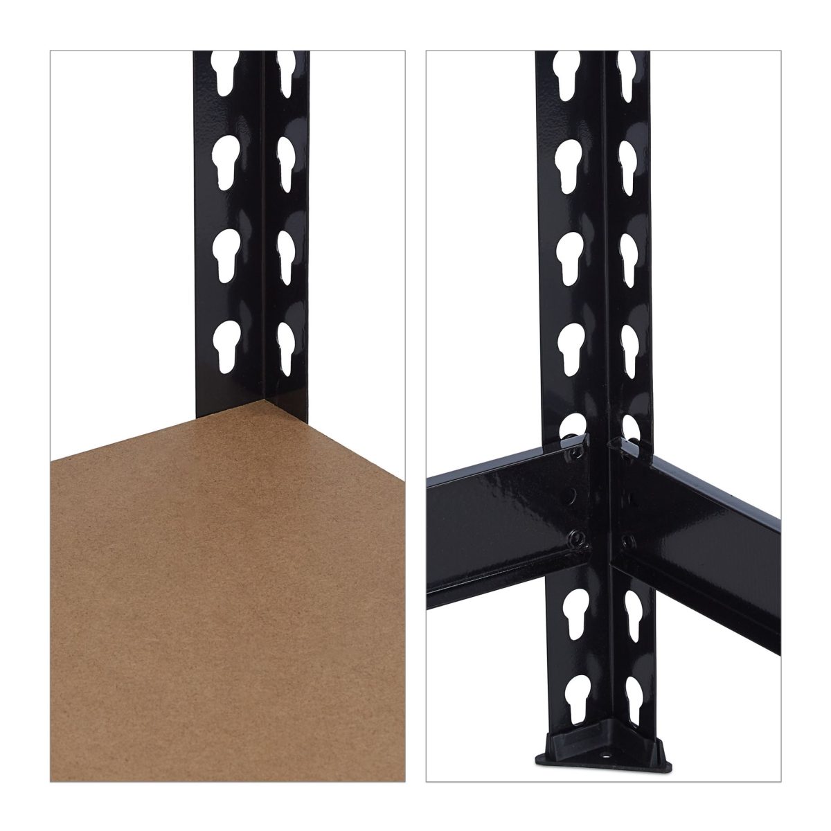 Banc de lucru, 2 nivele, sustine 150 kg/nivel, negru, 92 x 150 x 60 cm - imagine 9
