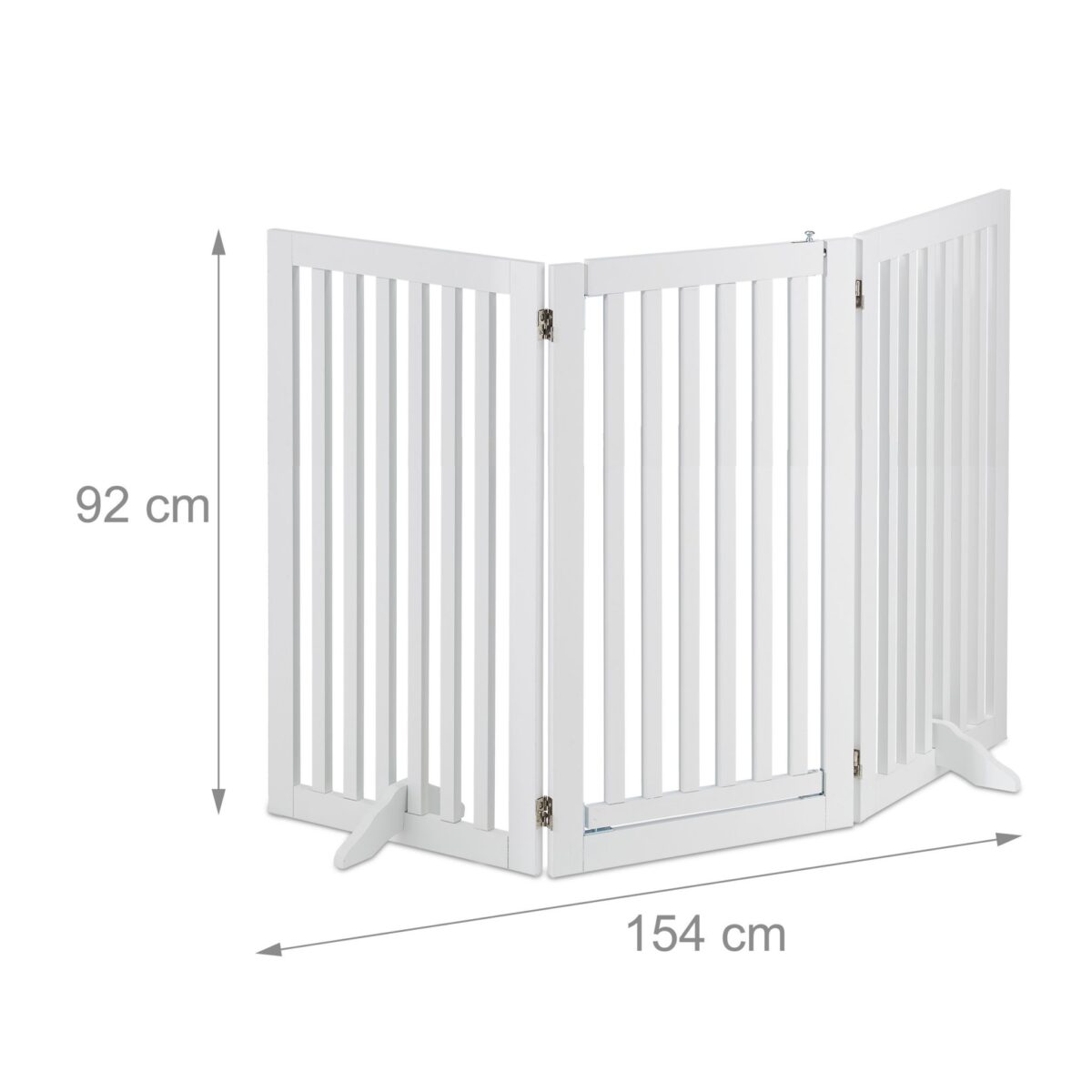 Gard blocare acces, pentru copii sau animale de companie, alb, 92 x 154 x 30 cm - imagine 4