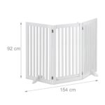 Gard blocare acces, pentru copii sau animale de companie, alb, 92 x 154 x 30 cm - imagine 4