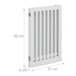 Gard blocare acces, pentru copii sau animale de companie, alb, 92 x 154 x 30 cm - imagine 5