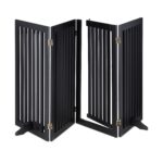 Gard blocare acces, pentru copii si animale de companie, negru, 92 x 206 x 30 cm