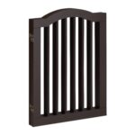 Gard protectie/blocare acces din MDF, cu usa, maro, 70 x 154 x 30 cm - imagine 9