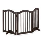 Gard protectie/blocare acces din MDF, cu usa, maro, 70 x 154 x 30 cm