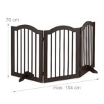 Gard protectie/blocare acces din MDF, cu usa, maro, 70 x 154 x 30 cm - imagine 4