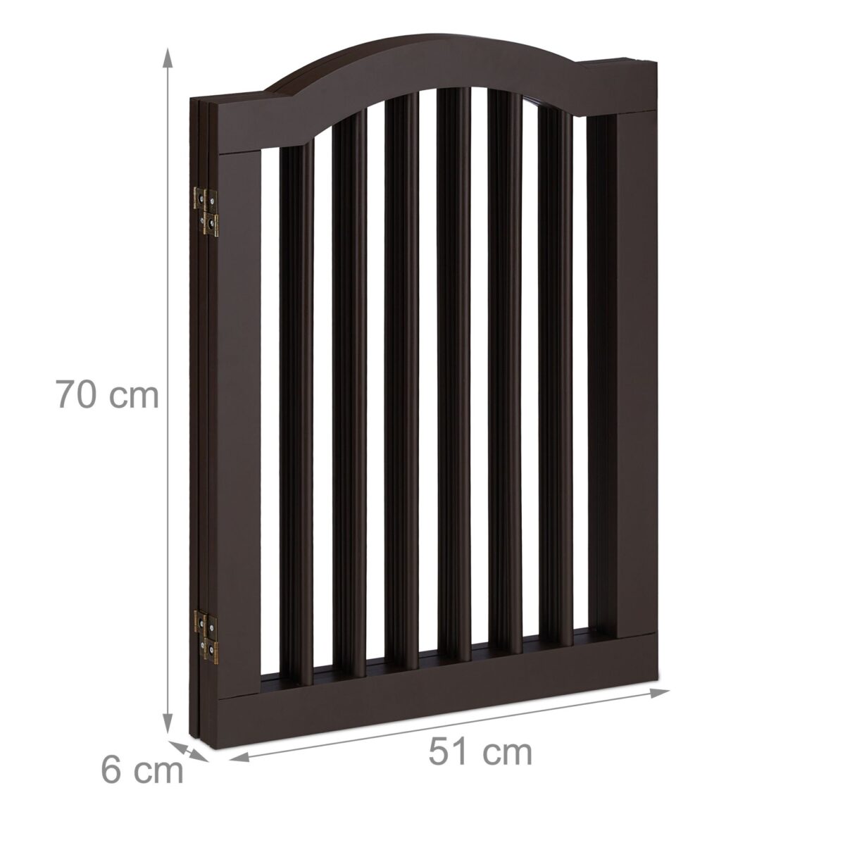 Gard protectie/blocare acces din MDF, cu usa, maro, 70 x 154 x 30 cm - imagine 5