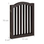Gard protectie/blocare acces din MDF, cu usa, maro, 70 x 154 x 30 cm - imagine 5