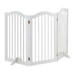Gard protectie/blocare acces, alb, cu usa, pliabil, 92 x 154 x 30 cm