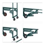 Carucior marfa pentru trepte, capacitate incarcare 150 kg, maner reglabil pe inaltime, verde, Relaxdays - imagine 9