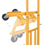 Carucior marfa pentru trepte, capacitate incarcare 150 kg, maner reglabil pe inaltime, galben, Relaxdays - imagine 7
