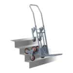 Carucior marfa pentru trepte, capacitate incarcare 150 kg, maner reglabil pe inaltime, gri, Relaxdays - imagine 6