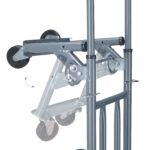 Carucior marfa pentru trepte, capacitate incarcare 150 kg, maner reglabil pe inaltime, gri, Relaxdays - imagine 7