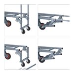 Carucior marfa pentru trepte, capacitate incarcare 150 kg, maner reglabil pe inaltime, gri, Relaxdays - imagine 9