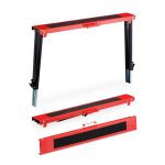 Set 2 staliere, pliabile, reglabile pe 12 inaltimi, capacitate 150kg, Relaxdays - imagine 6