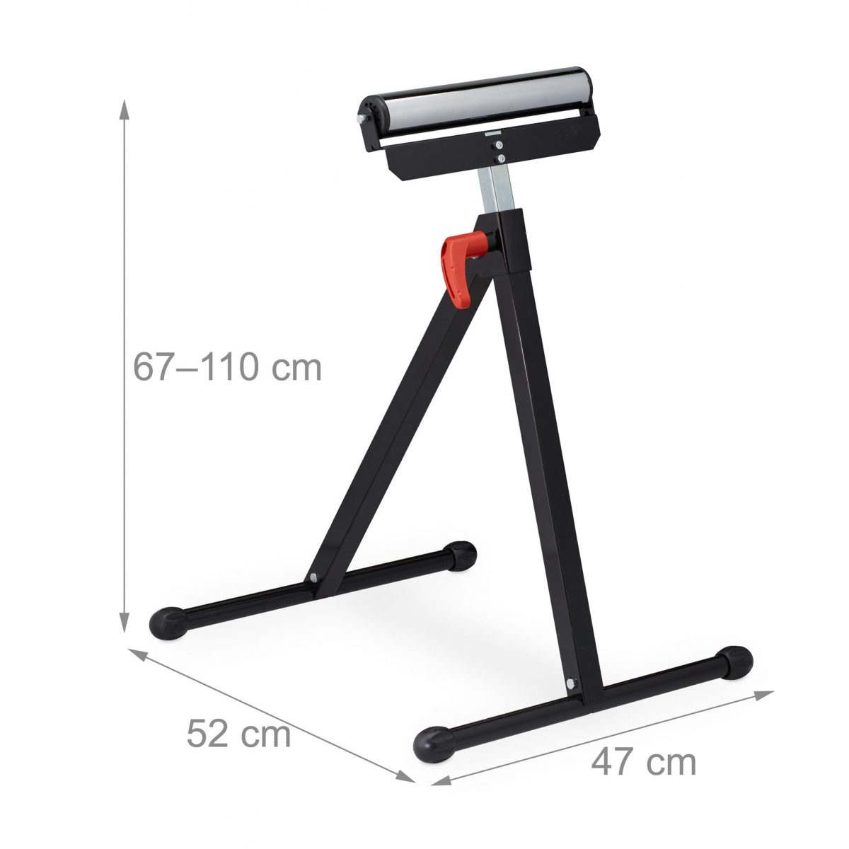 Stalier cu role, pliabil, inaltime reglabila 67 - 110 cm, capacitate 60 kg, Relaxdays - imagine 4