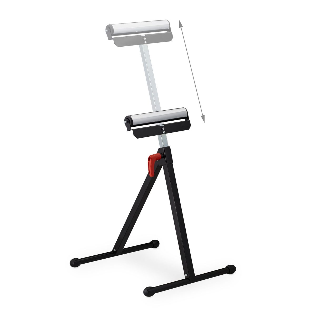Stalier cu role, pliabil, inaltime reglabila 67 - 110 cm, capacitate 60 kg, Relaxdays - imagine 6
