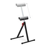 Stalier cu role, pliabil, inaltime reglabila 67 - 110 cm, capacitate 60 kg, Relaxdays - imagine 6
