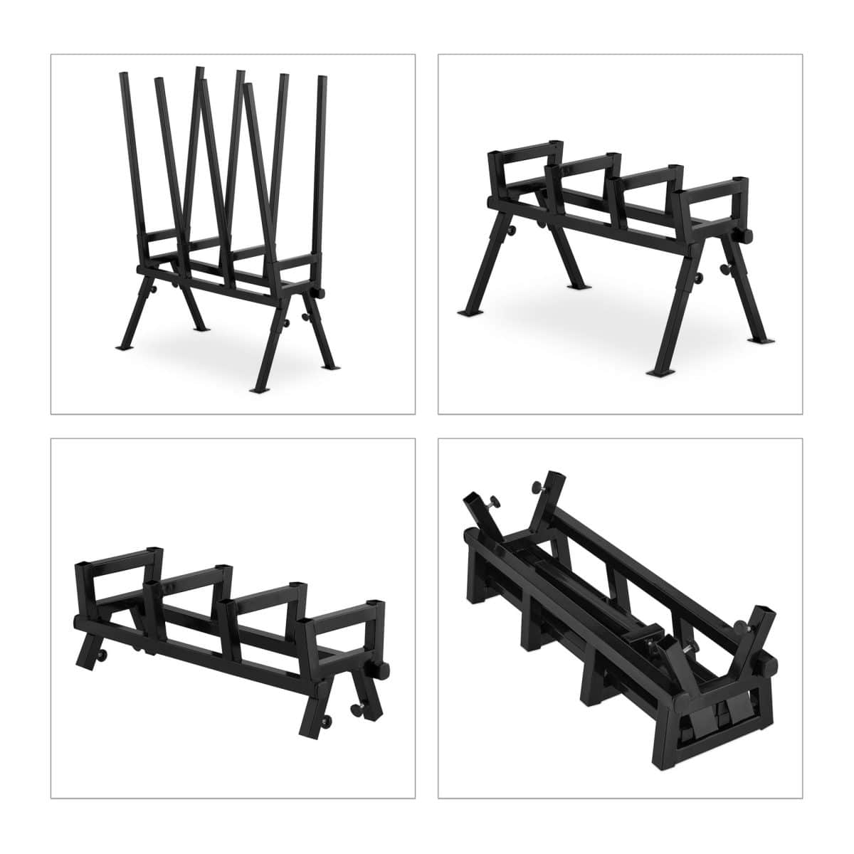Suport pentru taierea lemnelor, sistem blocare, sustine 220 kg, 112 x 77,5 x 50 cm - imagine 7