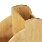 Organizator bambus, de birou, 2 compartimente, 20 x 17 x 9 cm - imagine 7