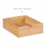 Organizator de birou cu 4 sertare, bambus, 14 x 33 x 21 cm - imagine 5