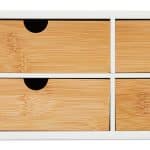 Organizator de birou cu 4 sertare, bambus, 14 x 33 x 21 cm - imagine 8