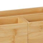 Set de birou, 3 organizatoare si o tavita, din bambus, 11,5 x 27 x 18 cm - imagine 6
