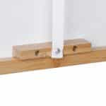 Masuta de cafea, stil modern, 63 x 47,5 x 37 cm, bambus/MDF, alb/maro - imagine 3