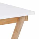 Masuta de cafea, stil modern, 63 x 47,5 x 37 cm, bambus/MDF, alb/maro - imagine 2