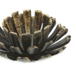 Set 2 suporturi lumanari, in forma de floare, maro, dimensiuni 6 x 13,5 cm - imagine 4