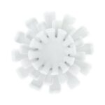 Set 2 suporturi lumanari, in forma de floare, alb, dimensiuni 6 x 13,5 cm - imagine 2
