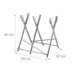 Suport pentru taierea lemnelor, dinti de fixare, sustine 150 kg, 80 x 80 x 82 cm - imagine 4
