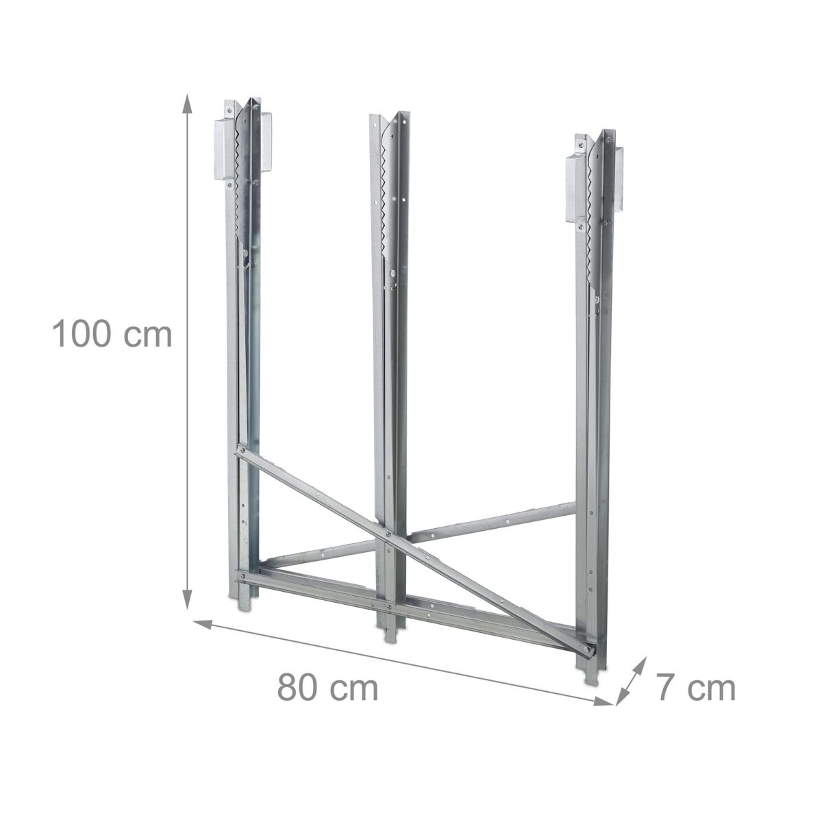 Suport pentru taierea lemnelor, dinti de fixare, sustine 150 kg, 80 x 80 x 82 cm - imagine 5