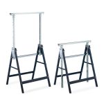 Set 2 staliere, pliabile, reglabile pe 7 inaltimi, capacitate 200 kg, Relaxdays