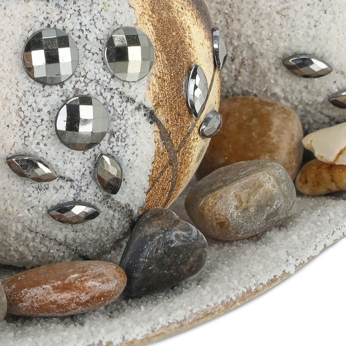 Set 3 suporturi lumanari, maro/alb, dimensiuni 7 x 38 x 14 cm, Relaxdays - imagine 7