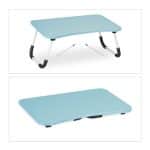 Suport laptop, pliabil, MDF, blue , 26 x 63 x 40 cm, Relaxdays - imagine 6
