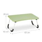 Suport laptop, pliabil, MDF, verde , 26 x 63 x 40 cm, Relaxdays - imagine 5