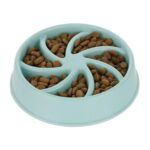 Bol anti-sling, pentru mancare lenta, albastru, 600 ml, 5 x 20,5 cm