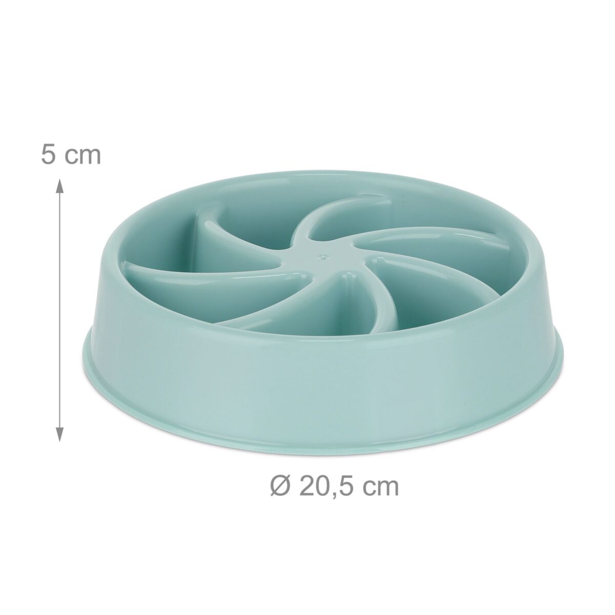 Bol anti-sling, pentru mancare lenta, albastru, 600 ml, 5 x 20,5 cm - imagine 3