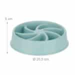 Bol anti-sling, pentru mancare lenta, albastru, 600 ml, 5 x 20,5 cm - imagine 3