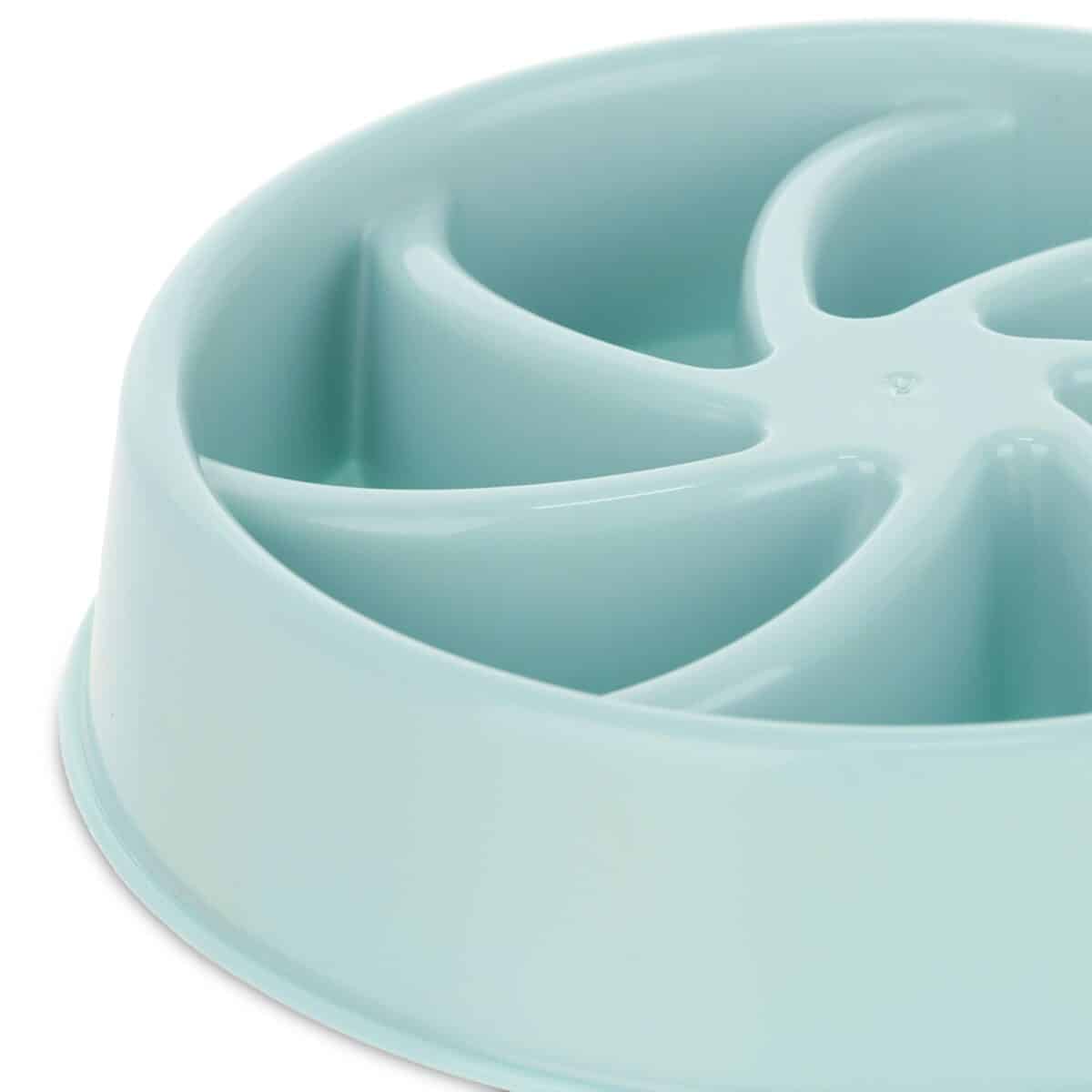 Bol anti-sling, pentru mancare lenta, albastru, 600 ml, 5 x 20,5 cm - imagine 4