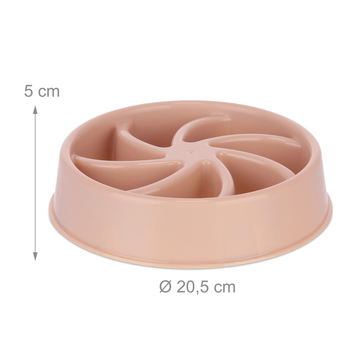 Bol anti-sling, pentru mancare lenta, roz, 600 ml, 5 x 20,5 cm - imagine 3