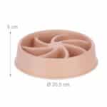 Bol anti-sling, pentru mancare lenta, roz, 600 ml, 5 x 20,5 cm - imagine 3