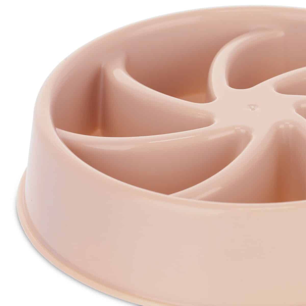 Bol anti-sling, pentru mancare lenta, roz, 600 ml, 5 x 20,5 cm - imagine 5