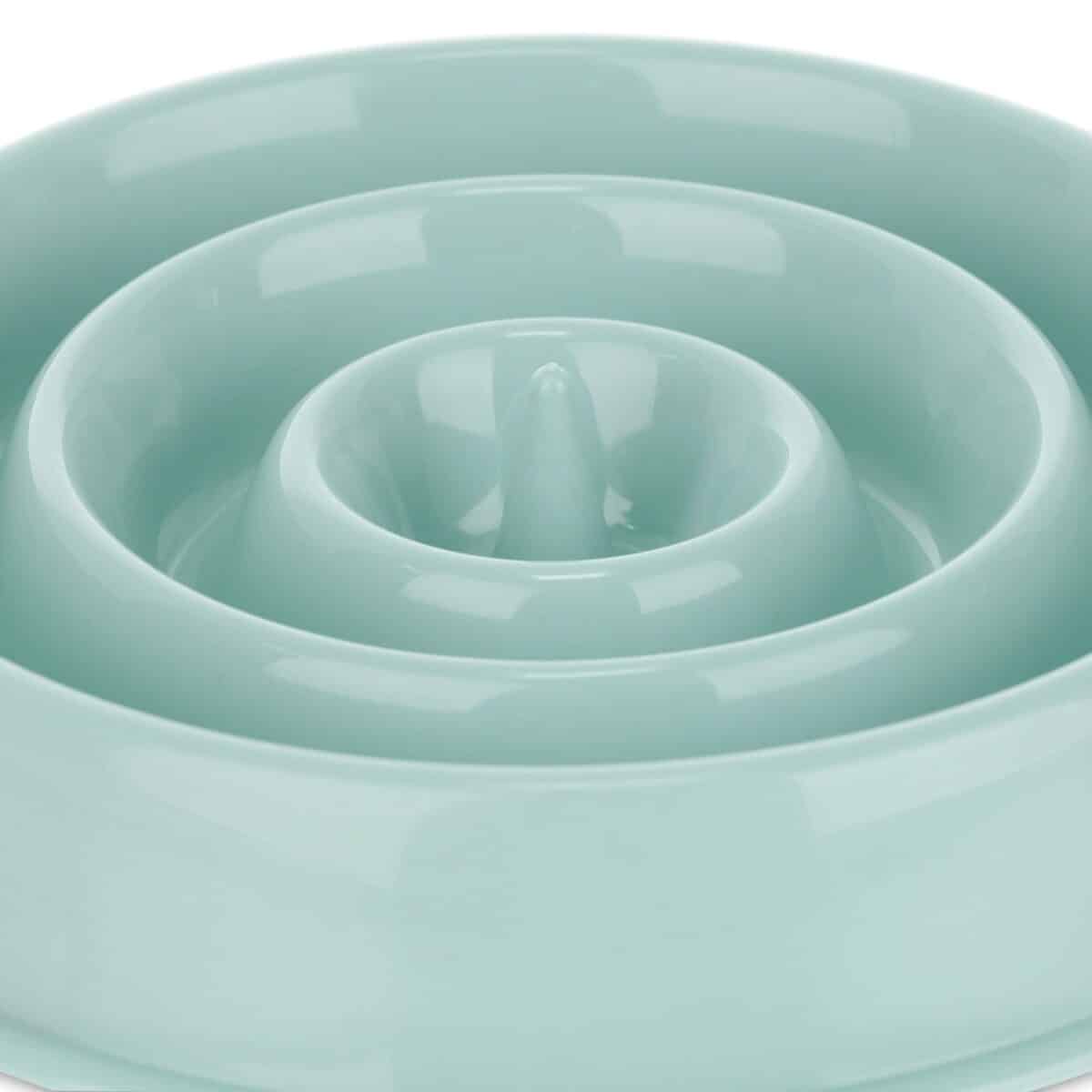 Bol anti-sling, pentru mancare lenta, albastru, 400 ml, 4 x 21 cm - imagine 4